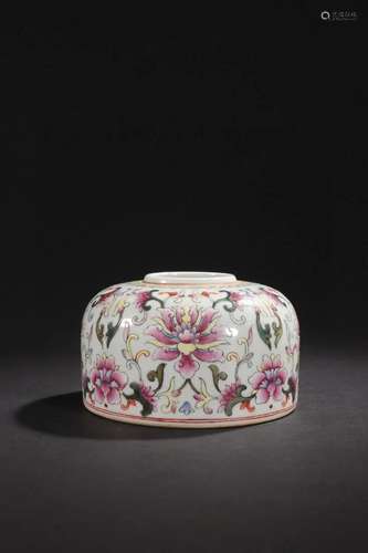 CHINESE FAMILLE ROSE WATER POT,JIAQING MARK