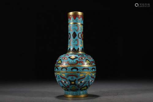 CHINESE CLOISONNE VASE,QIANLONG MARK