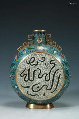 CHINESE CLOISONNE MOONFLASK