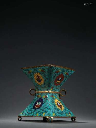 CHINESE CLOISONNE GU VASE