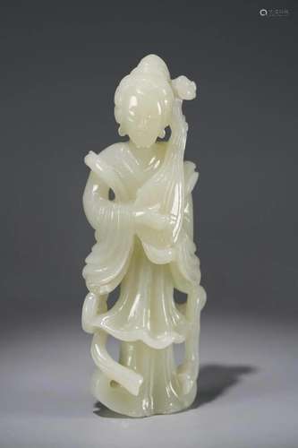 CHINESE HETIAN JADE FIGURE ORNAMENT