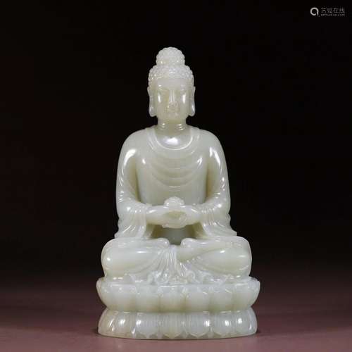 CHINESE HETIAN JADE BUDDHA