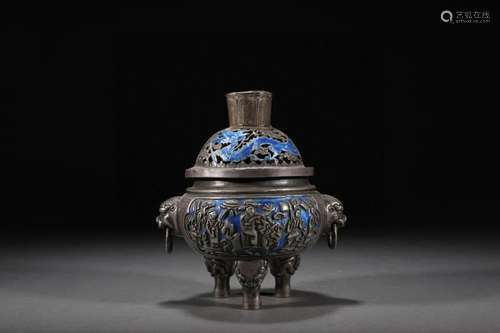 CHINESE SILVER CENSER