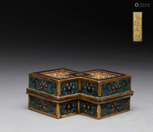 清代 銅質景泰藍蓋盒