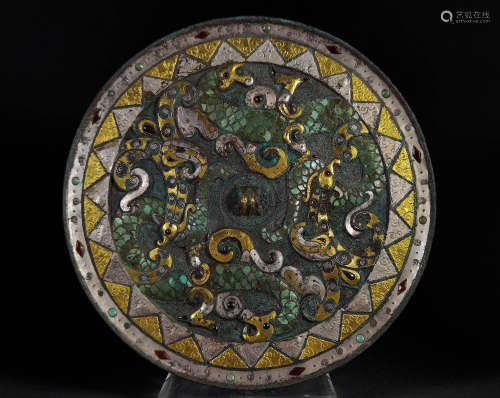 Gold, silver and bronze mirrors of Han Dynasty in China