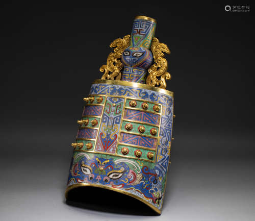 Chinese Cloisonne chime bells of the Qing Dynasty