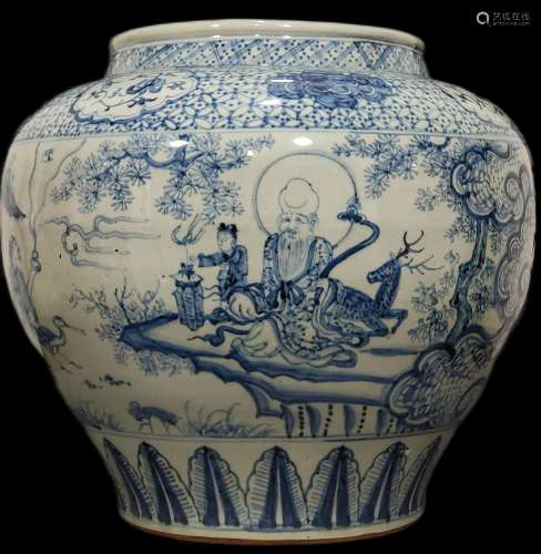 Chinese Ming Dynasty figures pot