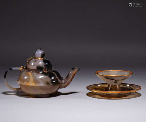 Chinese agate teapot from liao Dynasty