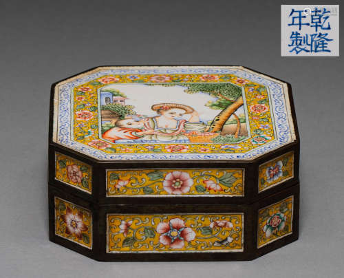 Chinese enamel color box of qing Dynasty
