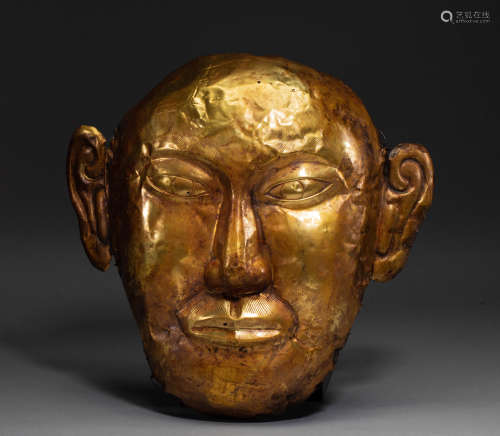 Chinese Tang Dynasty gold mask