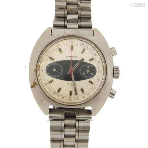 Sandoz, vintage gentlemen's chronograph wristwatch, the ...
