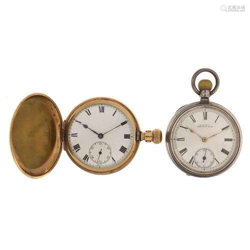 Gentlemen's silver Waltham open face pocket watch and a ...