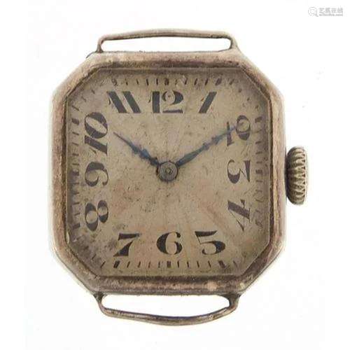 Rolex, Art Deco silver ladies wristwatch, the case numbered ...