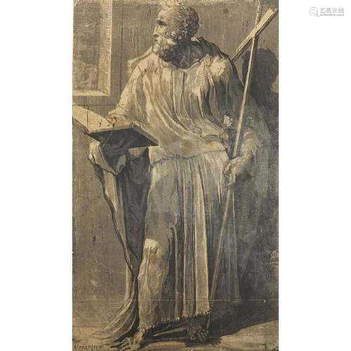 Attributed to Domenico Beccafumi - Full length portrait of a...