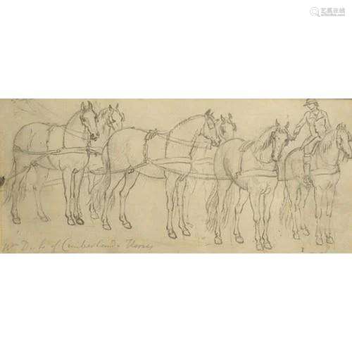 Paul Sandby - The Duke of Cumberland's Horses, 18th cent...