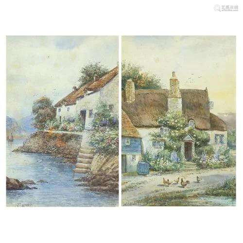 W Sands - In the West Country and A Dorset Cottage, pair of ...