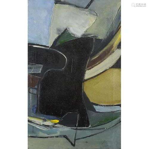 After Roger Hilton - Abstract composition, British oil on ca...