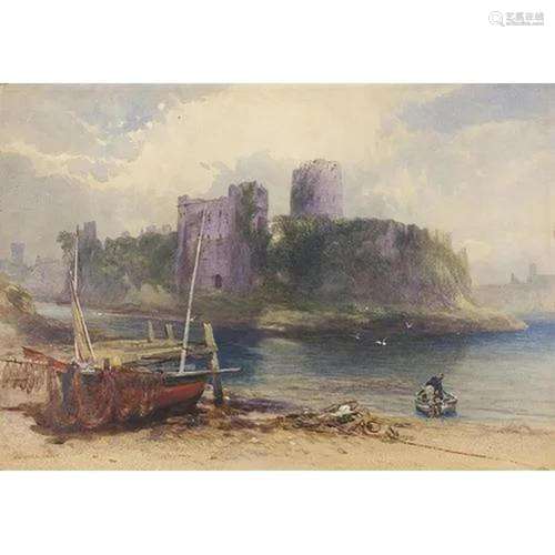 John Skinner Prout - Pembroke Castle, 19th century watercolo...