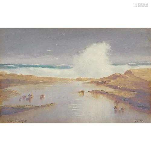 Coastal scene, early 20th century watercolour and gouache, i...