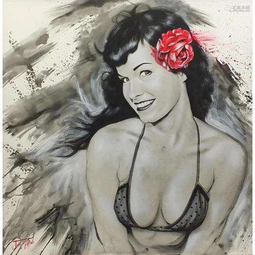 Jen Allen - Bettie Page II, oil on canvas, Demontfort Galler...