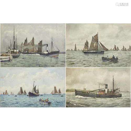 Peter Frederick Anson - The short blue fleet, boarding fish ...