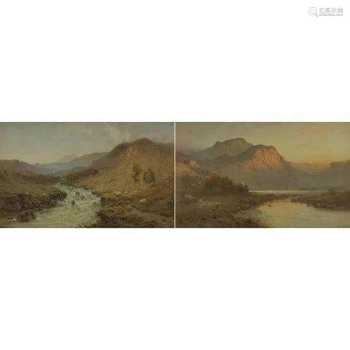 After Alfred de Breanski - The Falls of Inversnaid and A Hig...