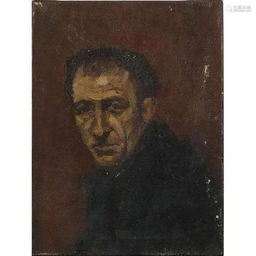 Head and shoulders portrait of a gentleman, oil on canvas, u...