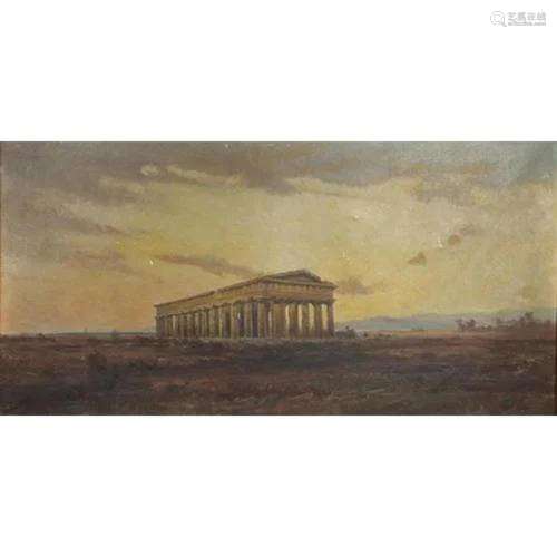 The Parthenon, Athens, 19th century Greek oil on canvas, fra...