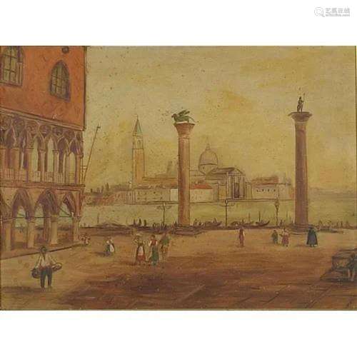 Doges Palace, St Mark's Square, Venice, oil on board, mo...
