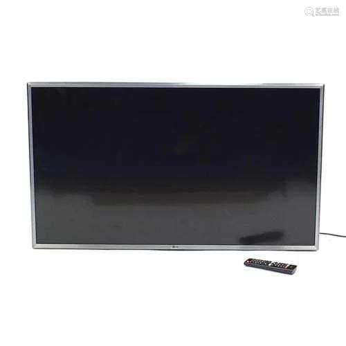 LG 43 inch LED TV with remote, model 43UK6500PLA