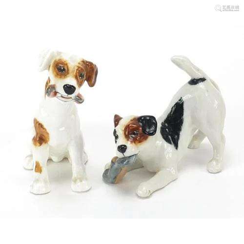 Two Royal Doulton Jack Russells, numbered HN1159 and HN2654,...