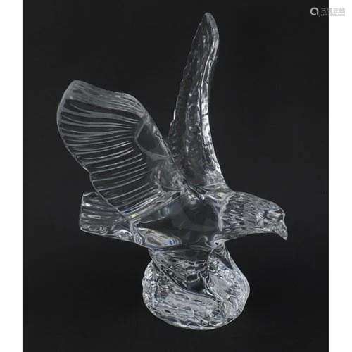 Waterford Crystal eagle with paper label, 17.5cm high