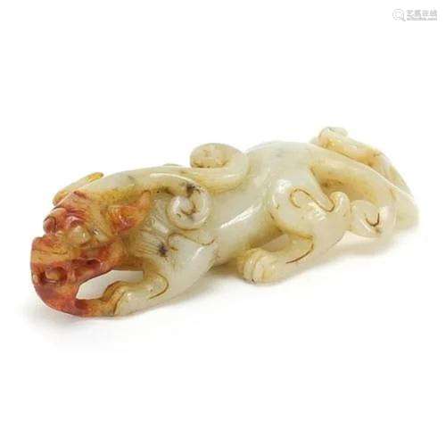 Chinese jade carving of a dragon, 12cm in length