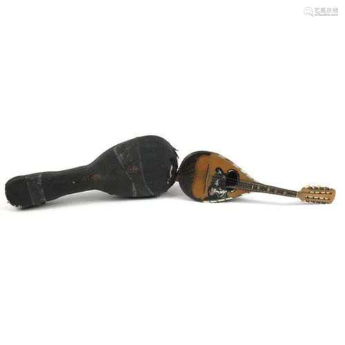 Italian rosewood mandolin with mother of pearl inlay with pr...