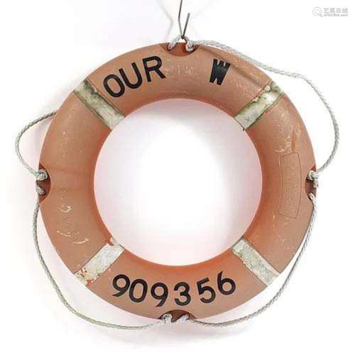 Plastimo life ring, 75cm in diameter