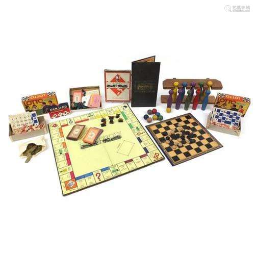 Vintage and later games including Monopoly, skittles and dra...