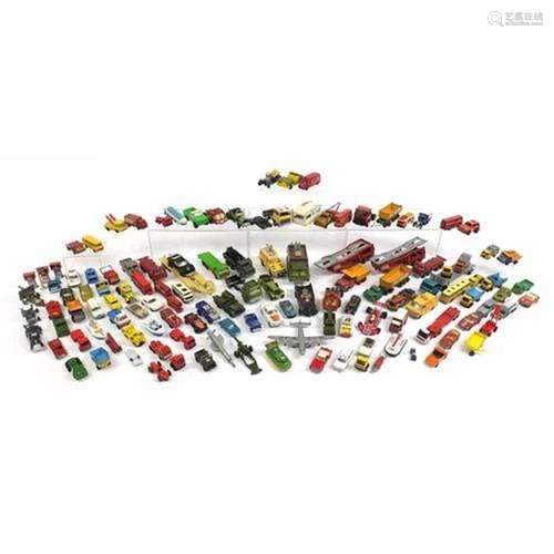 Collection of vintage and later diecast vehicles including D...