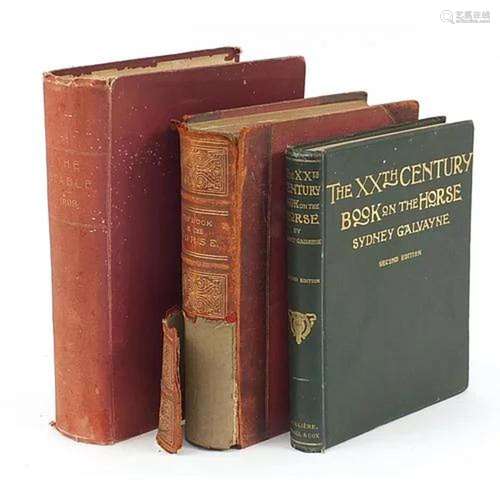 Three antique horse related hardback books comprising Horse ...