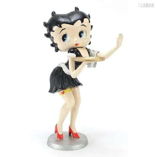 Cast iron Betty Boop waitress figurine, 30cm high