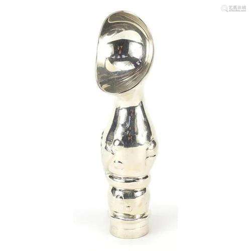 Novelty silver plated ice cream scoop in the form of a snowm...