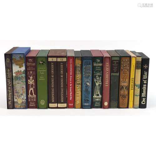 History and travel related Folio Society hardback books with...