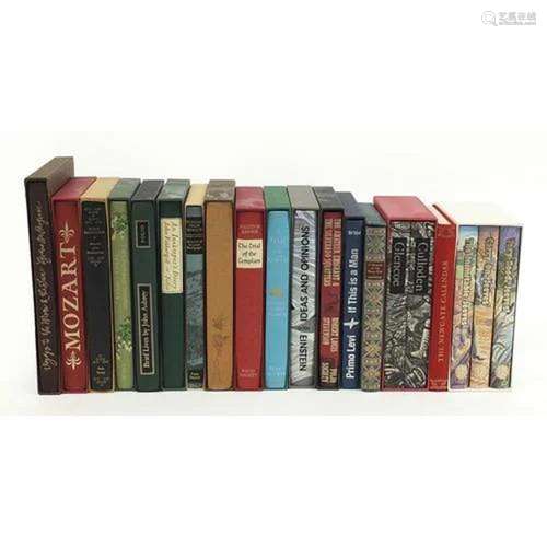 Folio Society hardback books with slip cases including three...