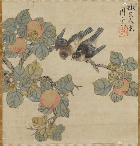 After Zhou Zhimian (1521-1610)  Birds on a Fruiting tree