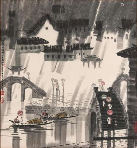 Xu Xi (1940-2015)  Rainy Jiangnan, 1985