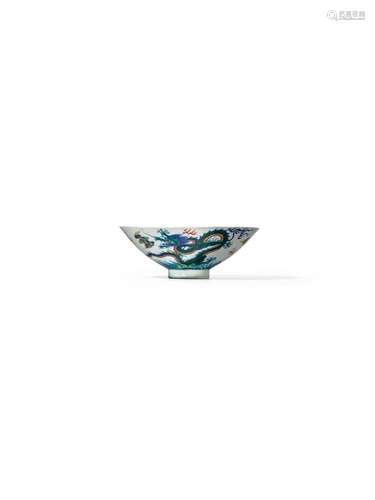 A FINE DOUCAI-ENAMELLED 'DRAGON' BOWL Yongzheng six-...