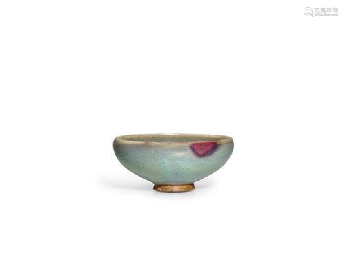 A JUNYAO PURPLE-SPLASHED BLUE-GLAZED 'BUBBLE' BOWL J...