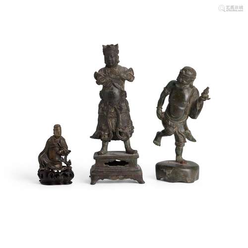 Three Bronze Figures of Daoist Deities Qing dynasty