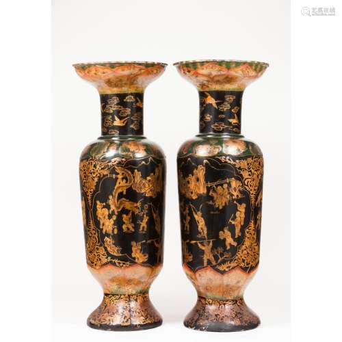 A pair of large vases