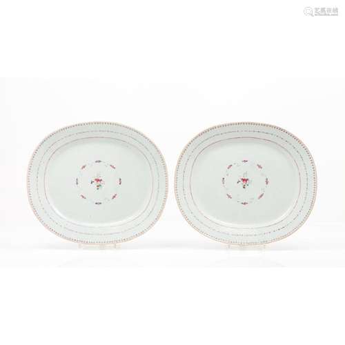 A pair of large oval serving platters