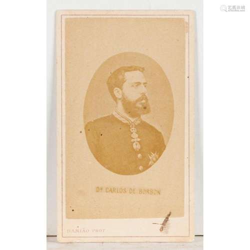 "Carte de visite" Carlos of Bourbon (Carlos VII of...